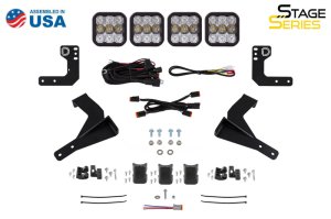Toyota Tacoma LED Grille Kit - Diode Dynamics - SS5 Grille CrossLink Lightbar Kit - Pro White Combo - Selectable backlight color with eight color options - 2024+